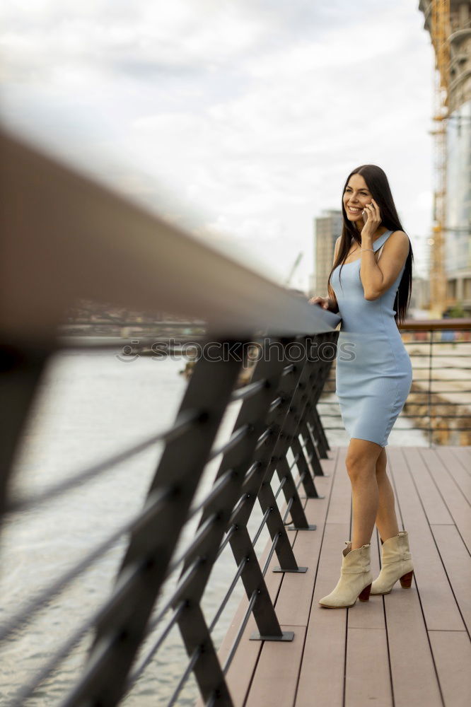 Similar – Happy woman holding her boyfriend hand in Sydney