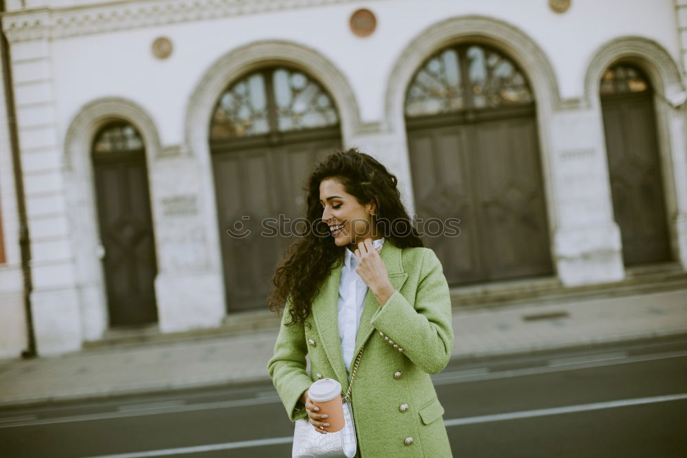 Similar – Image, Stock Photo Portrait of woman with sunglasses in street