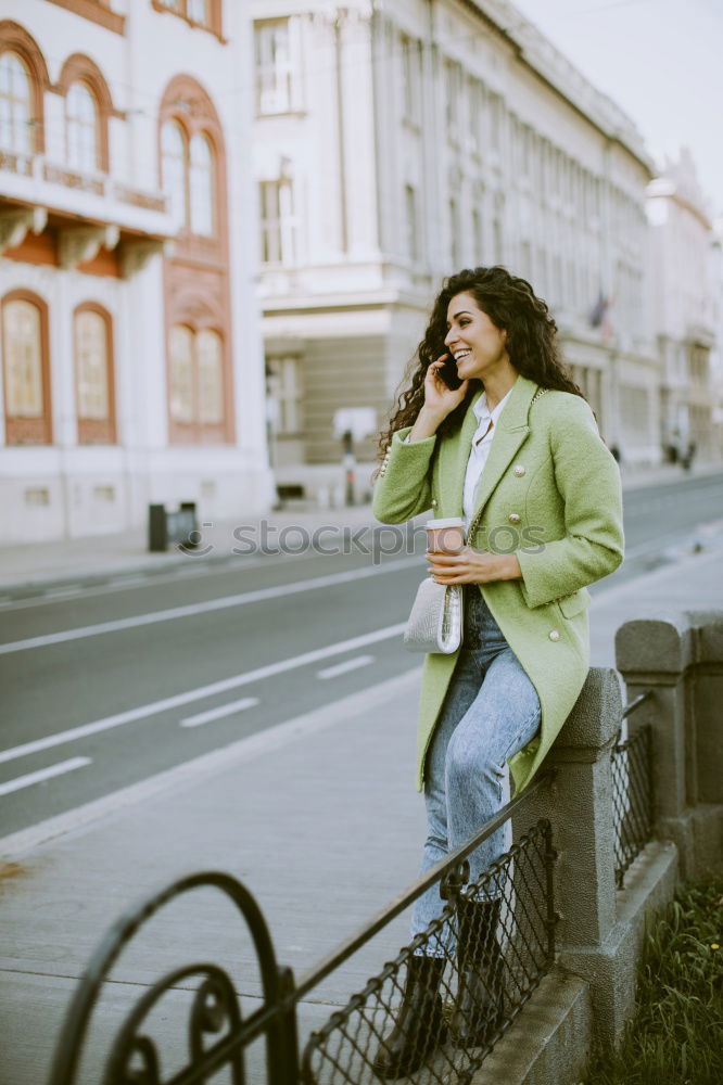 Similar – Image, Stock Photo Young woman posing at fountain