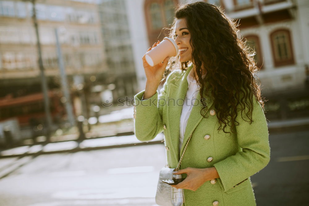 Similar – Image, Stock Photo Young North African woman with black curly hairstyle outdoors.