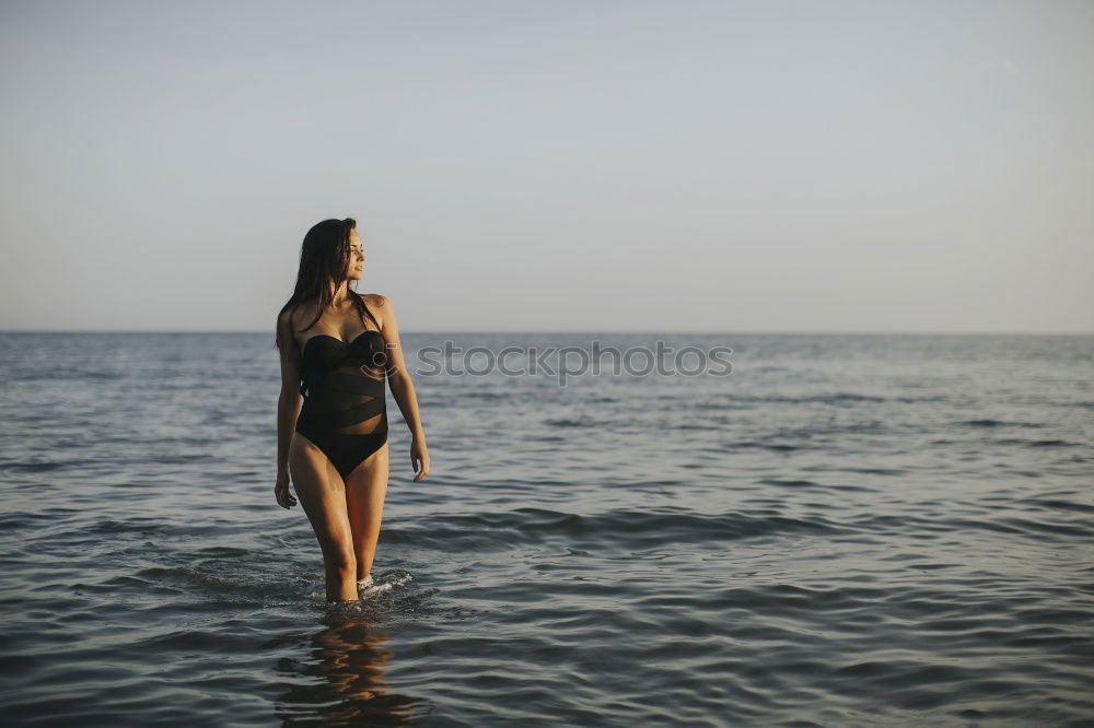 Image, Stock Photo Open Water Woman Beach