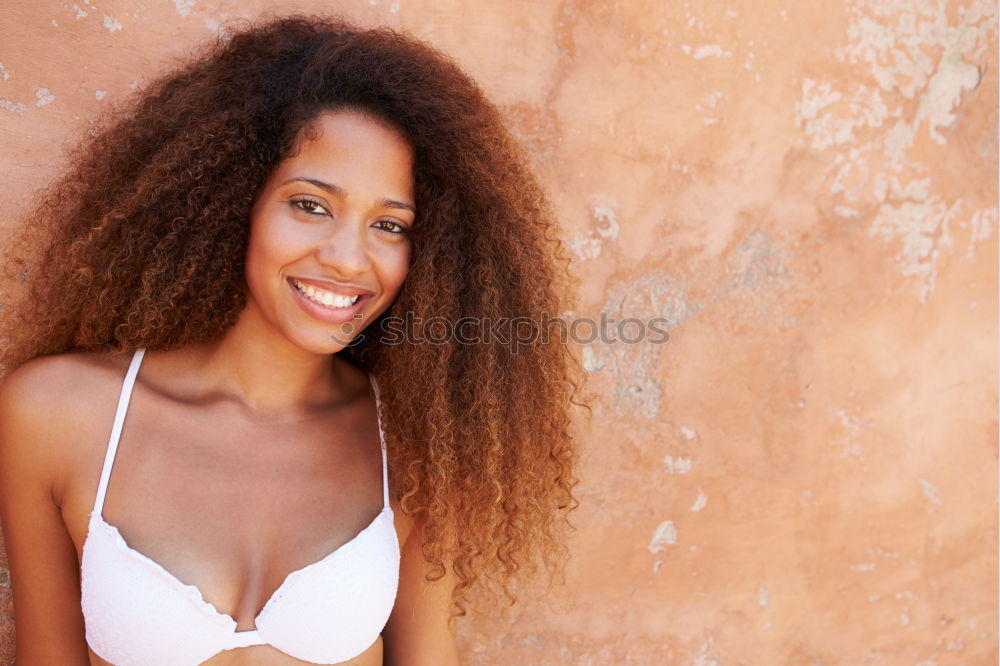 Similar – Portrait of a exotic black woman in a swimwear