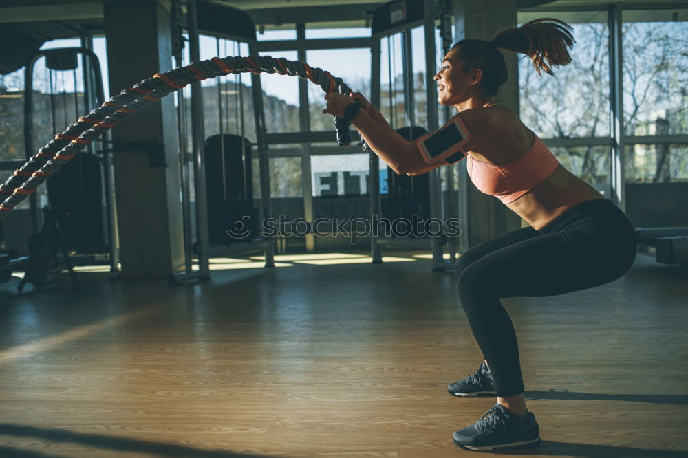 Similar – Image, Stock Photo People doing exercises in a fitness class