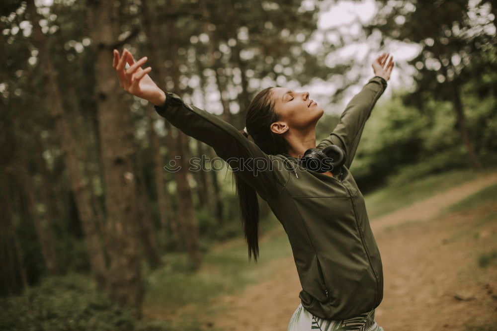 Similar – Image, Stock Photo Pretty woman shaking hair at house