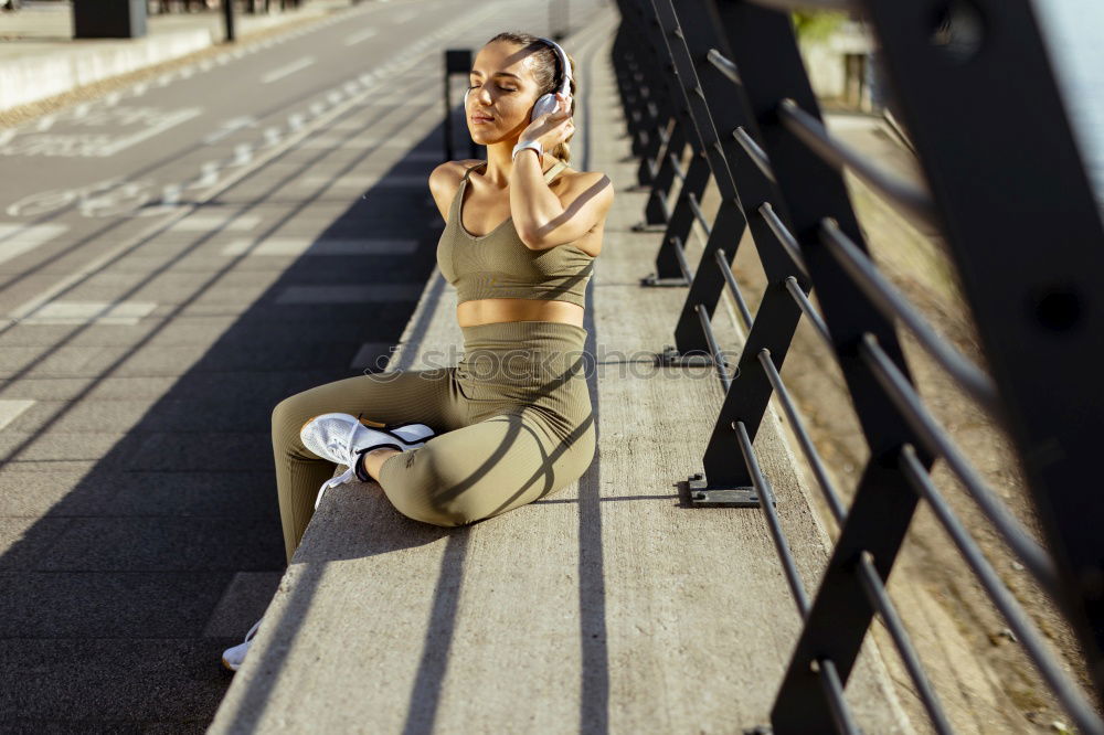 Similar – Image, Stock Photo Young woman posing on colorful columns