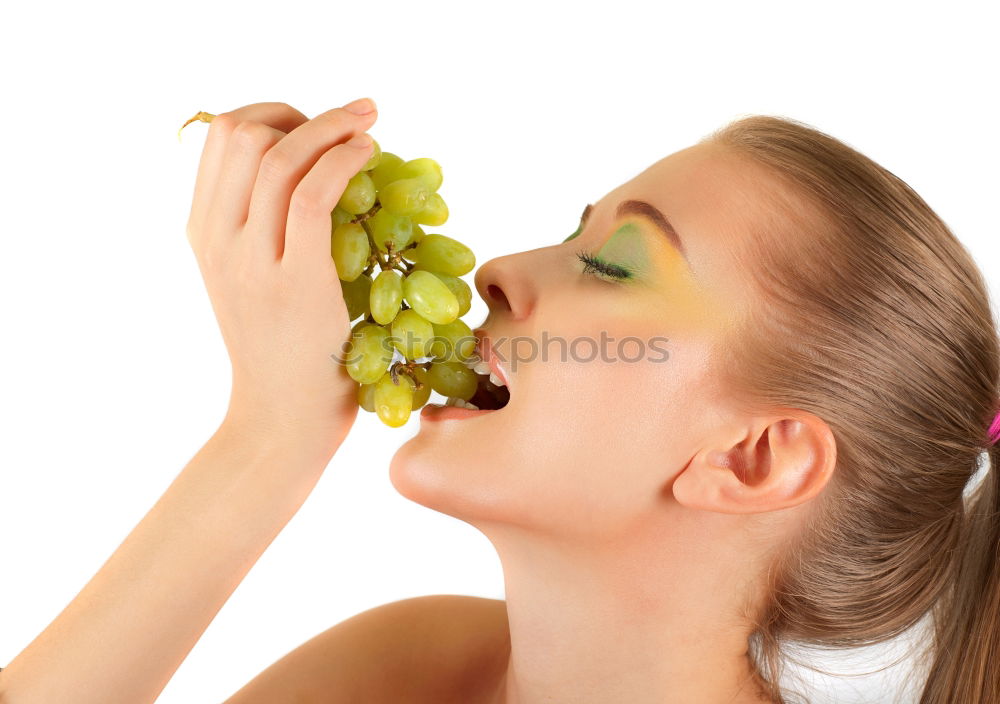 Similar – Image, Stock Photo Woman’s hands in sweater holding wooden bowl with grapes