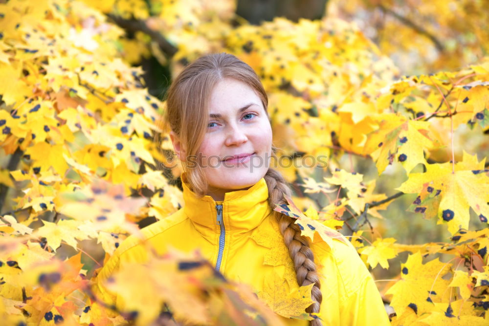 Similar – Image, Stock Photo Pretty young woman with red hair in the autumn park