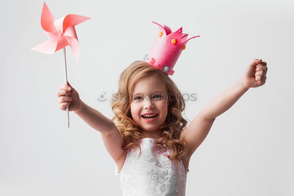 Similar – Image, Stock Photo beautiful kid girl playing under white sheets on bed