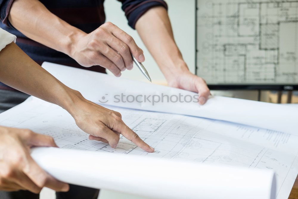 Similar – Image, Stock Photo Architecture, engineering plans and drawing equipment