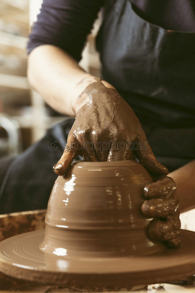 Similar – Image, Stock Photo Person working with clay