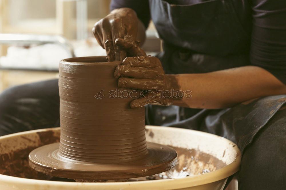 Similar – Image, Stock Photo Person working with clay