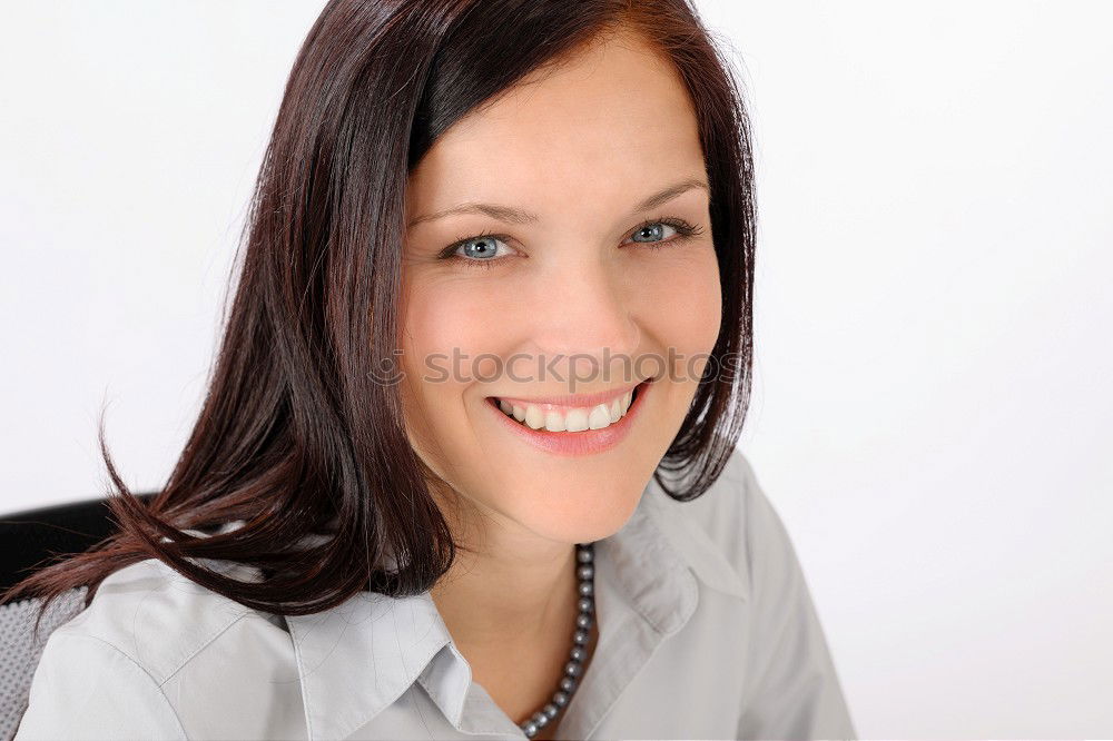 Similar – Backlit portrait of a smiling woman