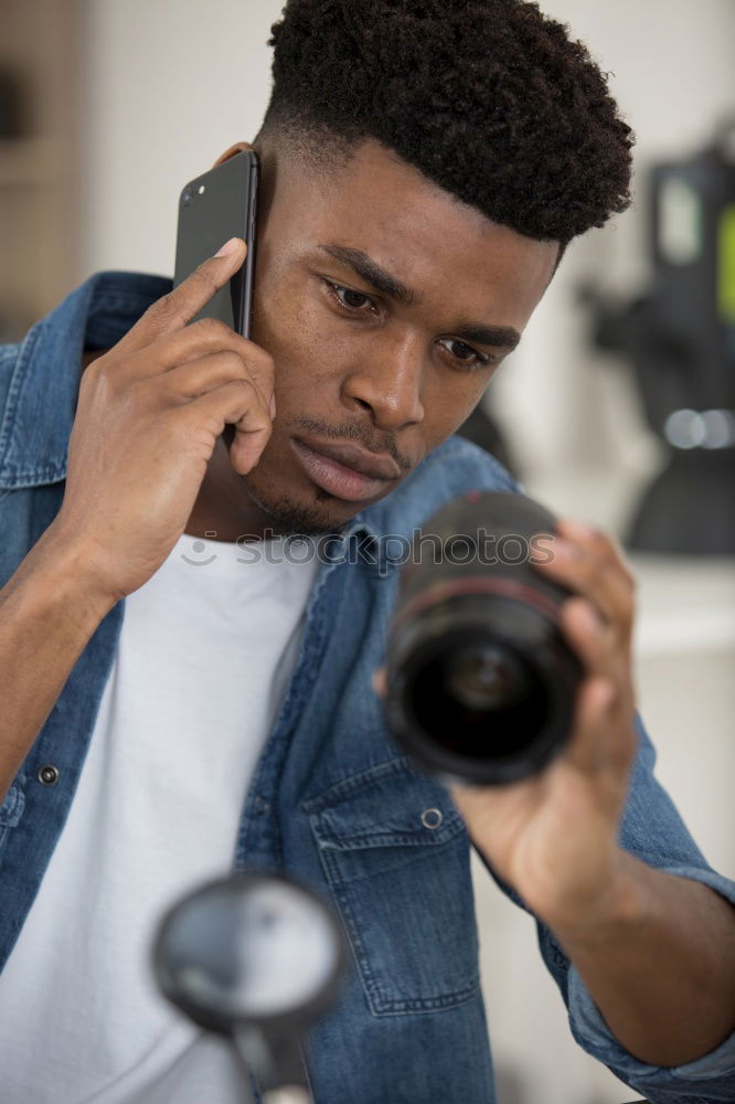 Image, Stock Photo Barber using grooming machine