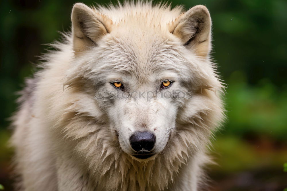 Similar – Image, Stock Photo Head of a white wolf Face