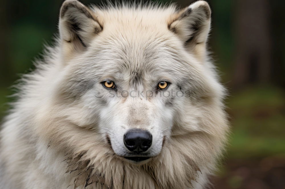 Similar – Image, Stock Photo Head of a white wolf Face