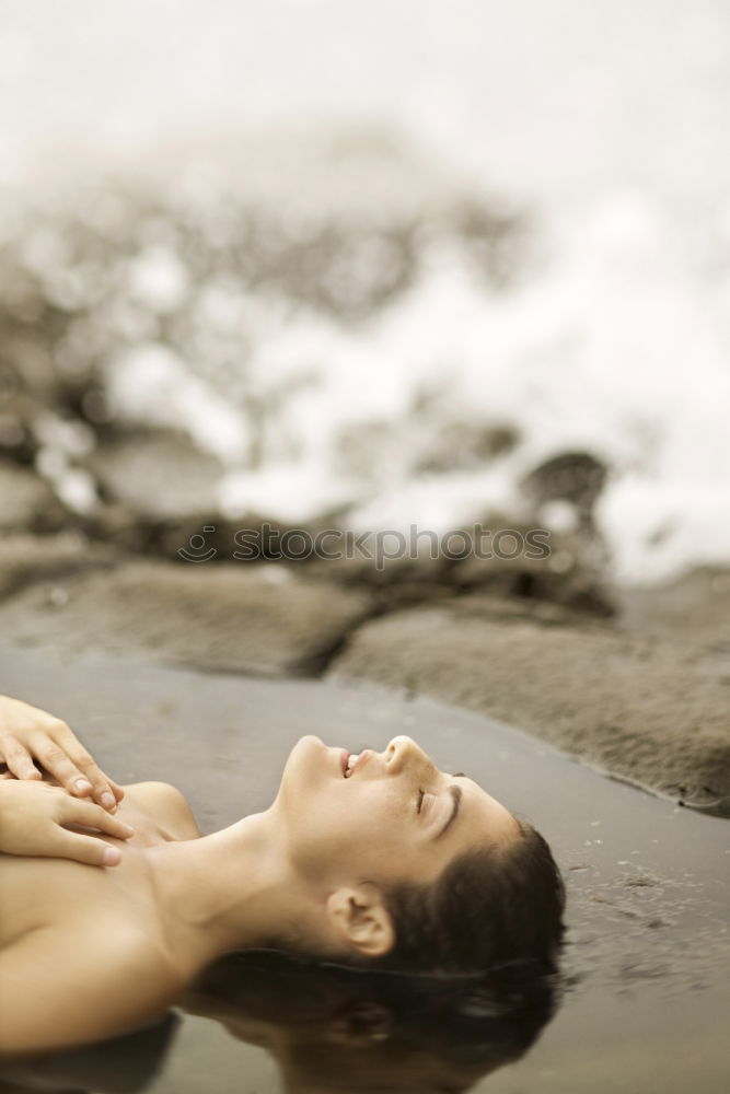 Similar – Image, Stock Photo young woman doing yoga exercise at coast