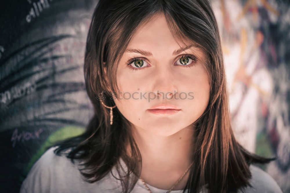 Similar – Image, Stock Photo A pretty girl in the countryside