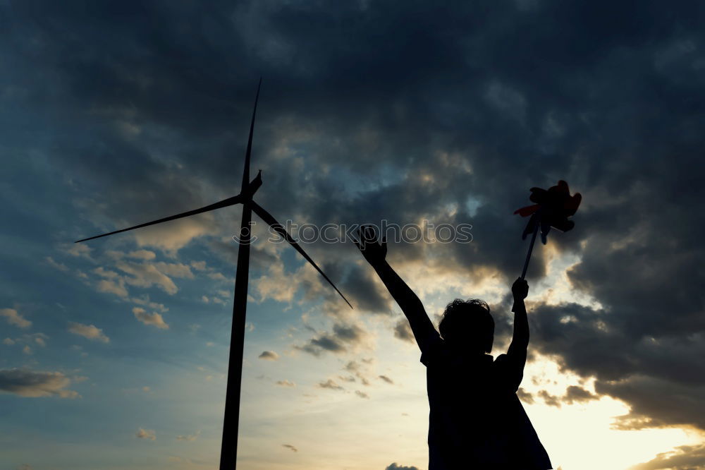 Similar – Image, Stock Photo Wind energy II