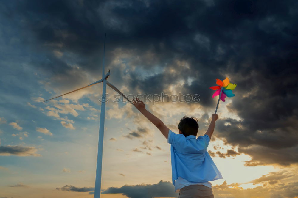 Similar – Image, Stock Photo Wind energy II