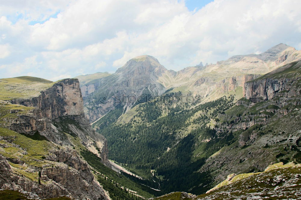 Similar – Panorama with waterfall