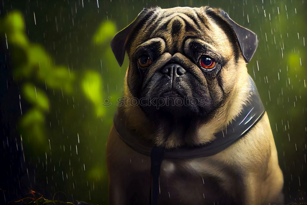 Similar – Image, Stock Photo daydream Dog Pug Well