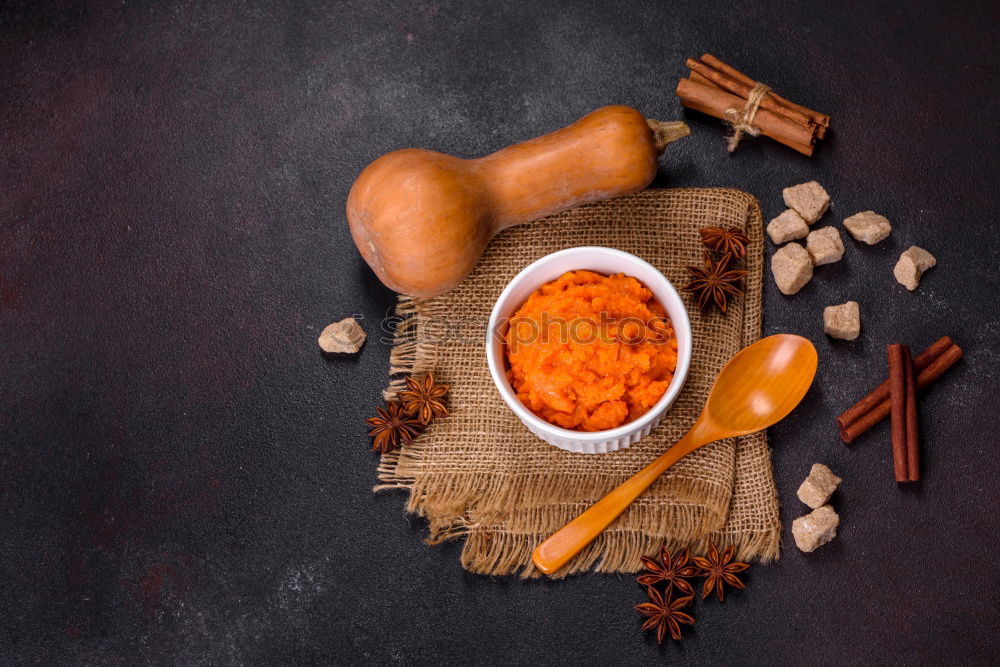 Similar – Fresh carrot juice in a glass jar on a wooden surface