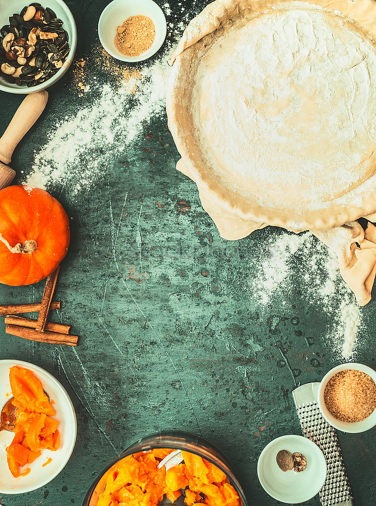 Similar – Image, Stock Photo Traditional pumpkin cake preparation