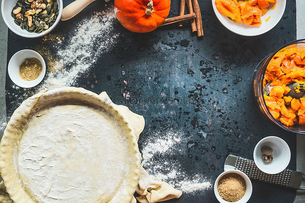 Similar – Image, Stock Photo Traditional pumpkin cake preparation