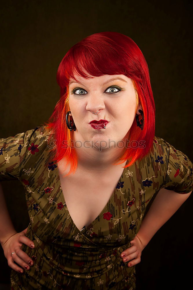 Similar – Image, Stock Photo Portrait of red haired woman