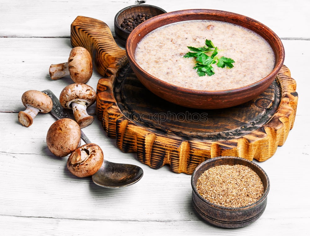 Similar – Image, Stock Photo Smoothie with fruit,cereals and chia