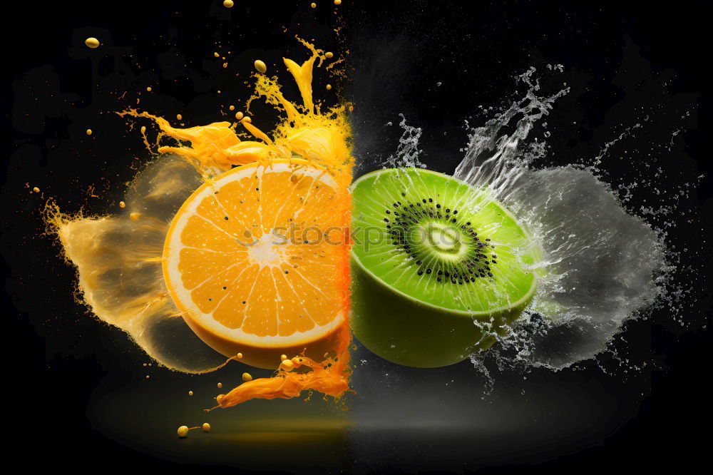 Similar – Image, Stock Photo Fresh oranges and glass with orange juice