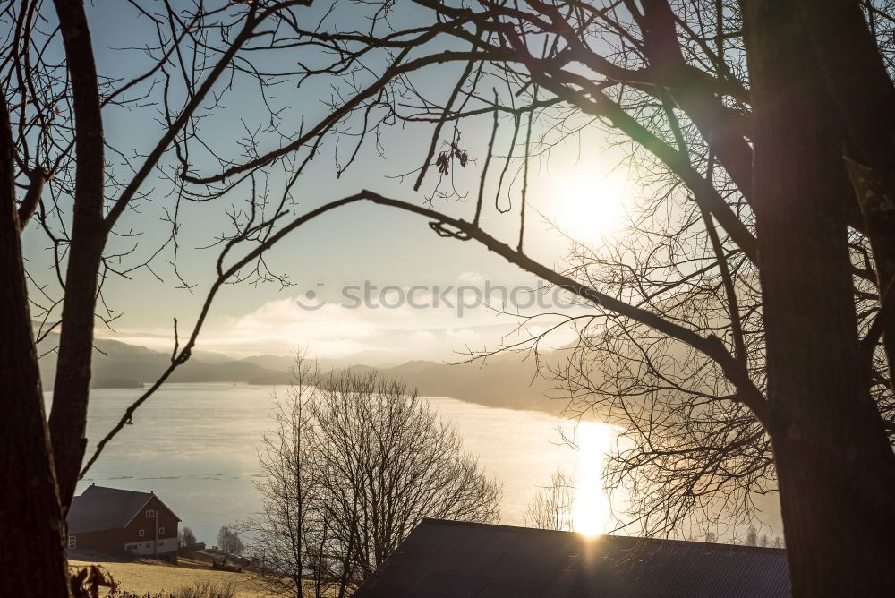 Similar – Evening sun at the lake