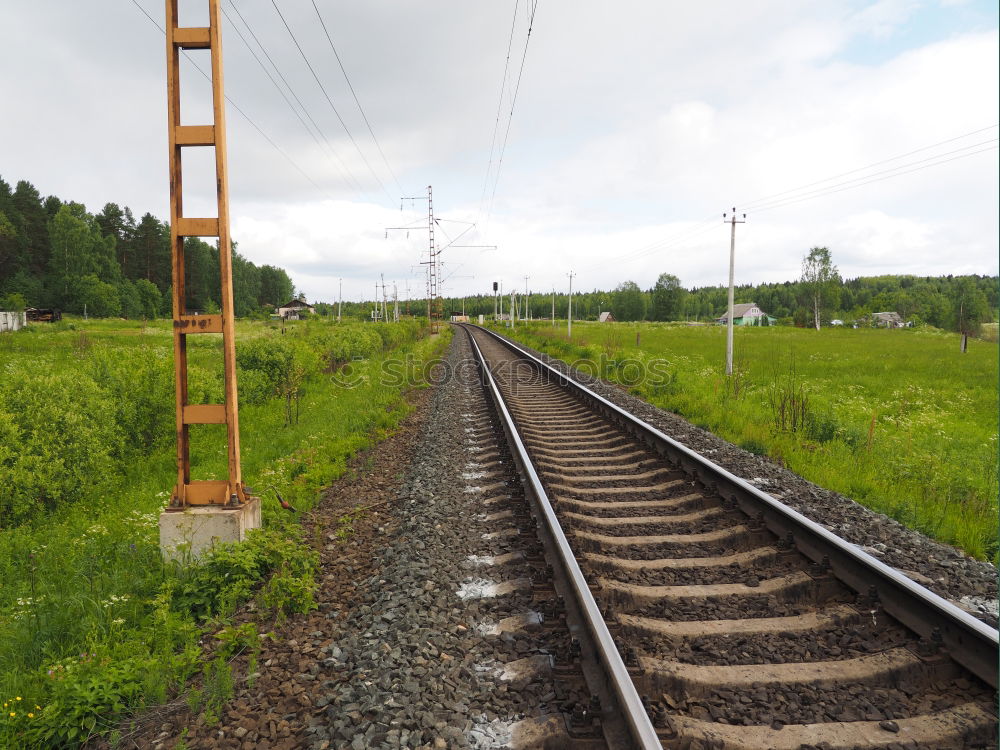 Similar – güterzug Landschaft Himmel