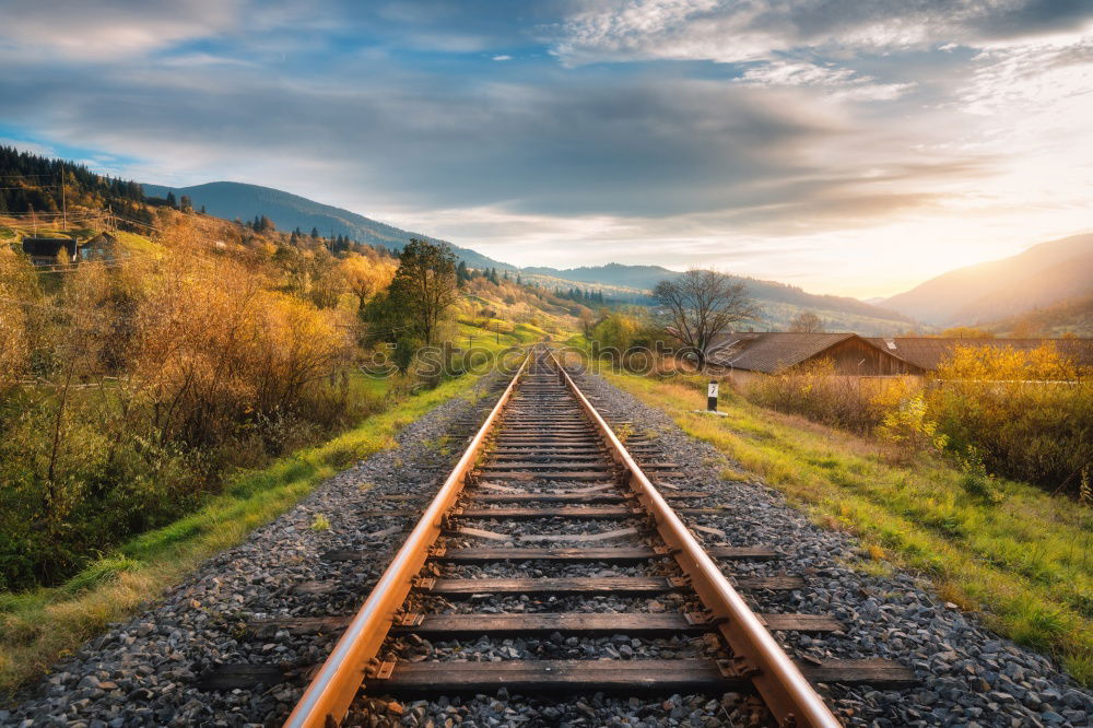 Similar – Image, Stock Photo colored rails Environment