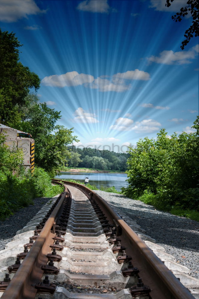 Similar – Image, Stock Photo colored rails Environment