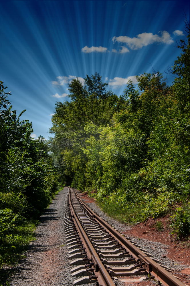 Similar – Image, Stock Photo colored rails Environment