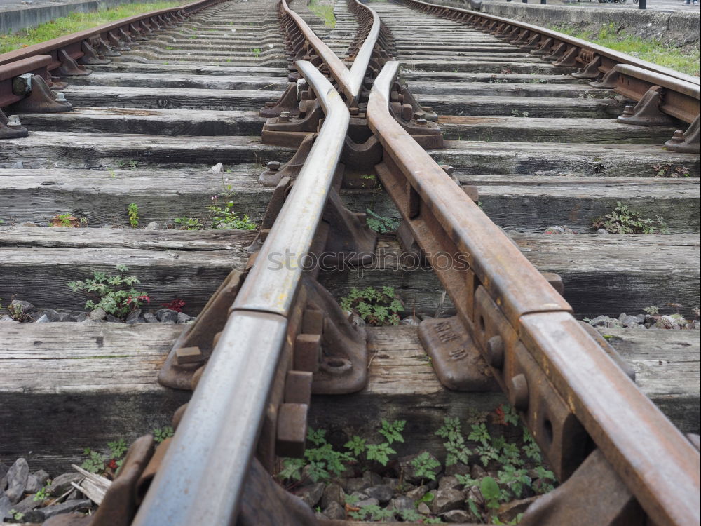 Similar – track Railroad tracks