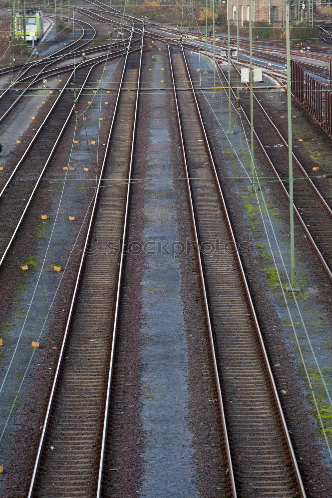 Similar – quo vadis Railroad tracks