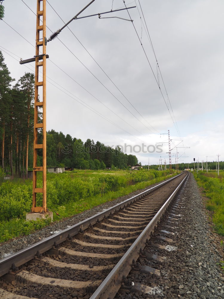 Similar – güterzug Landschaft Himmel