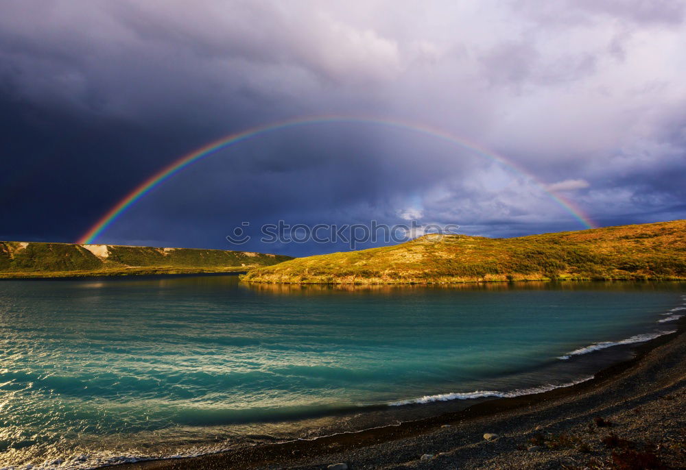 Foto Bild Ende des Regenbogens Natur