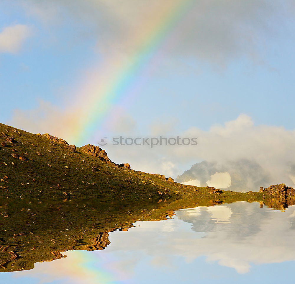 Similar – Image, Stock Photo A double rainbow Nature