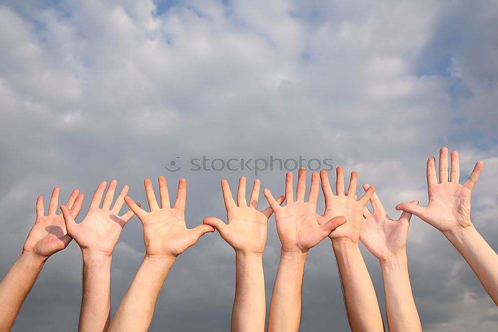 Similar – Image, Stock Photo limbs Hand Clouds