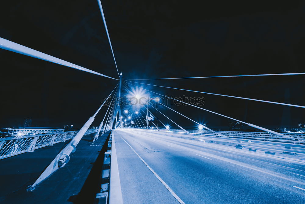 Image, Stock Photo Golden Gate Night Light Traces