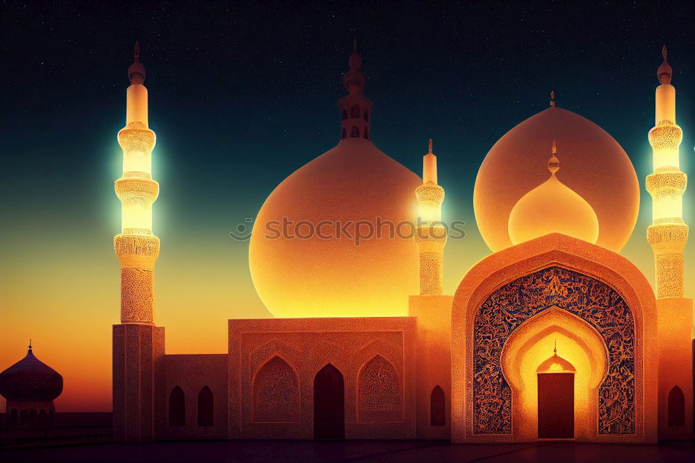Similar – Image, Stock Photo yenidze in dresden in the evening light