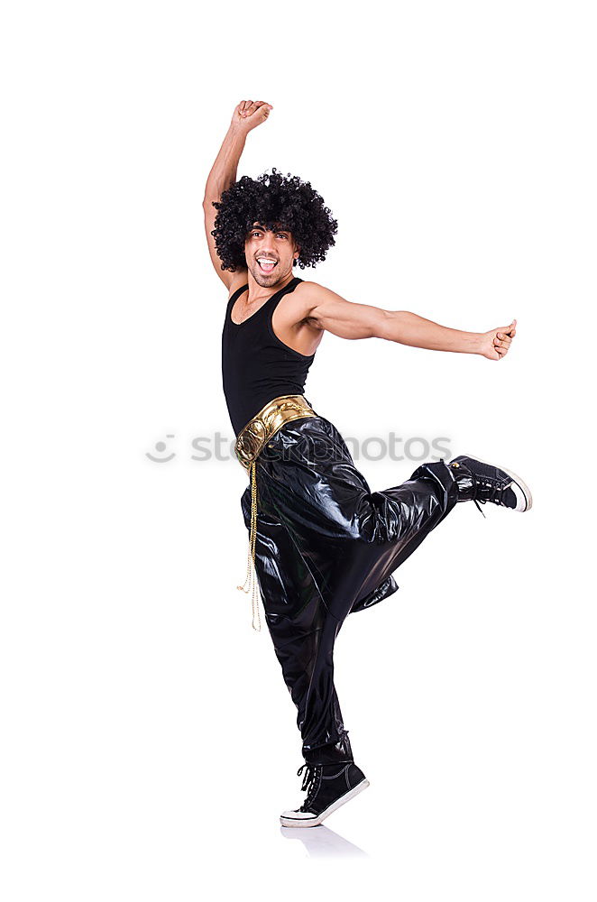 Similar – Woman with afro hair climbing by children’s attractions.