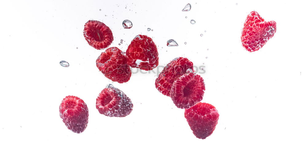 Similar – Image, Stock Photo Raspberry meets milk Food