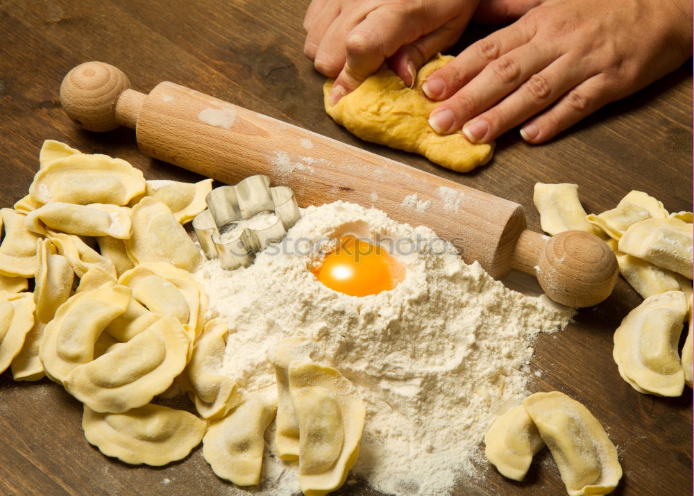 Similar – Make your own ravioli with dough roll