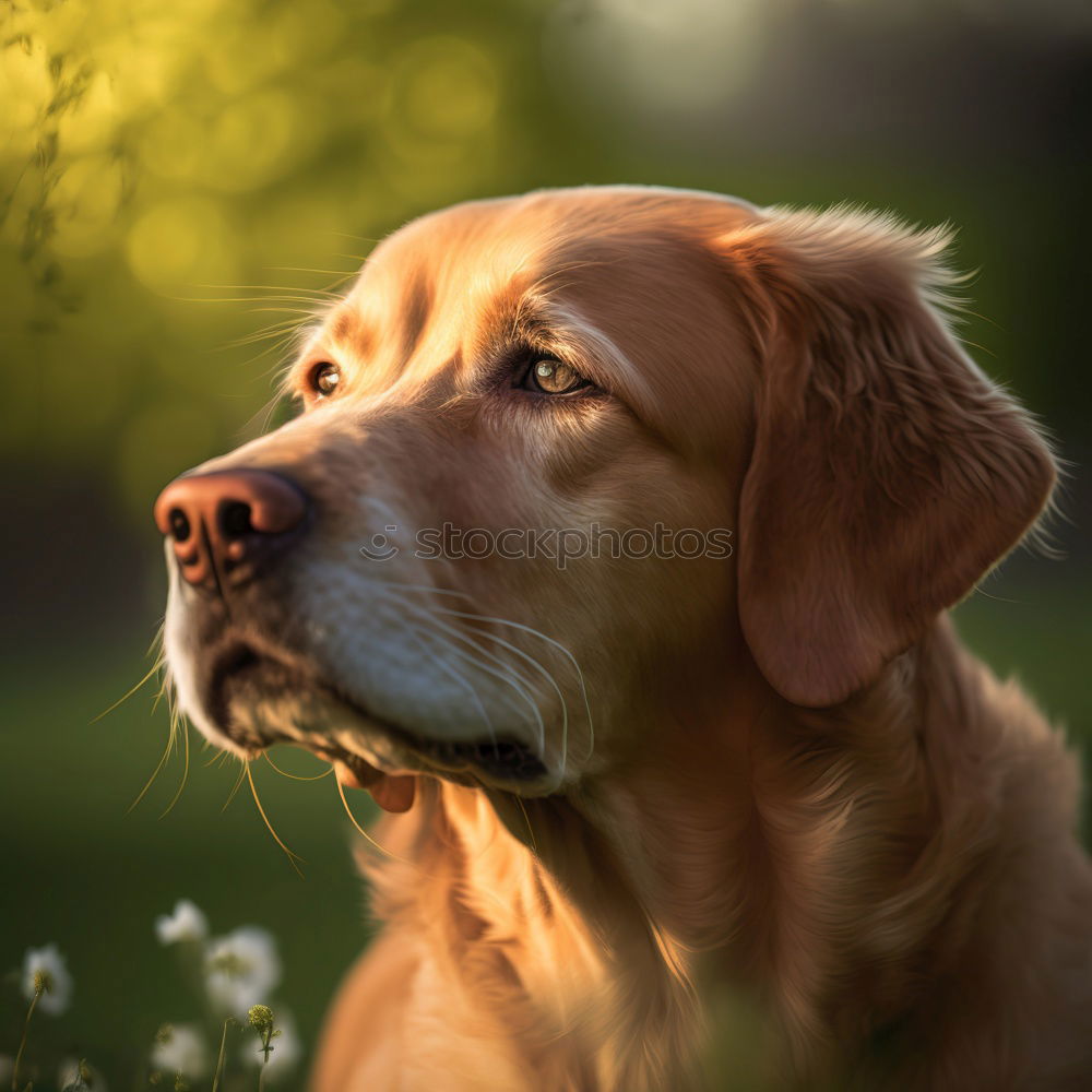 Similar – Image, Stock Photo Funny dog lying on ground between plants