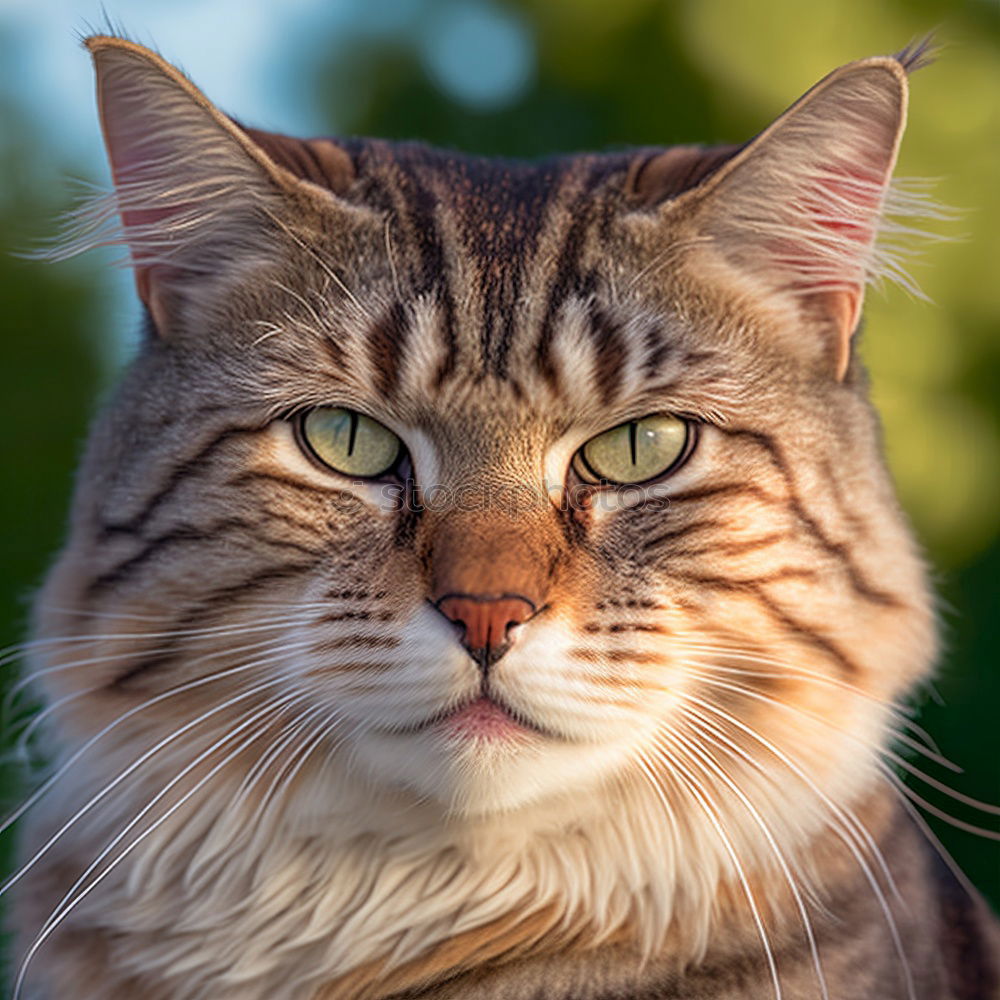 Similar – portrait of a fluffy red cat