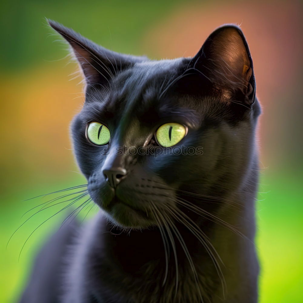 Similar – Image, Stock Photo Black cat from the right